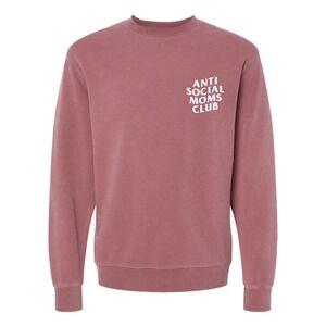 Anti Social Moms Club Pink Crewneck Sweatshirt Long Sleeve Top Women's Size L/XL
